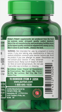 Miniatura da parte de trás de um frasco de Puritan's Pride Selenium 200 mcg 200 softgel, que promove a função da tiroide e a saúde do sistema imunitário com antioxidantes.
