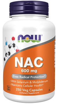 Miniatura de Now Foods N-Acetyl Cysteine 600mg 250 Cápsulas Vegetais para a saúde do fígado e apoio antioxidante.