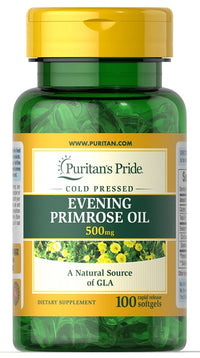 Miniatura de Puritan's Pride Evening Primrose Oil 500 mg with GLA 100 Rapid Release Softgels.