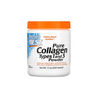 Miniatura de Um frasco importante de Doctor's Best Pure Collagen Types 1 and 3 Powder 200 g para as articulações.