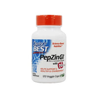 Miniatura de Um suplemento alimentar para a saúde do estômago, especificamente formulado para tratar o desconforto ocasional do estômago, contendo PepZin GI 120 cápsulas vegetais.