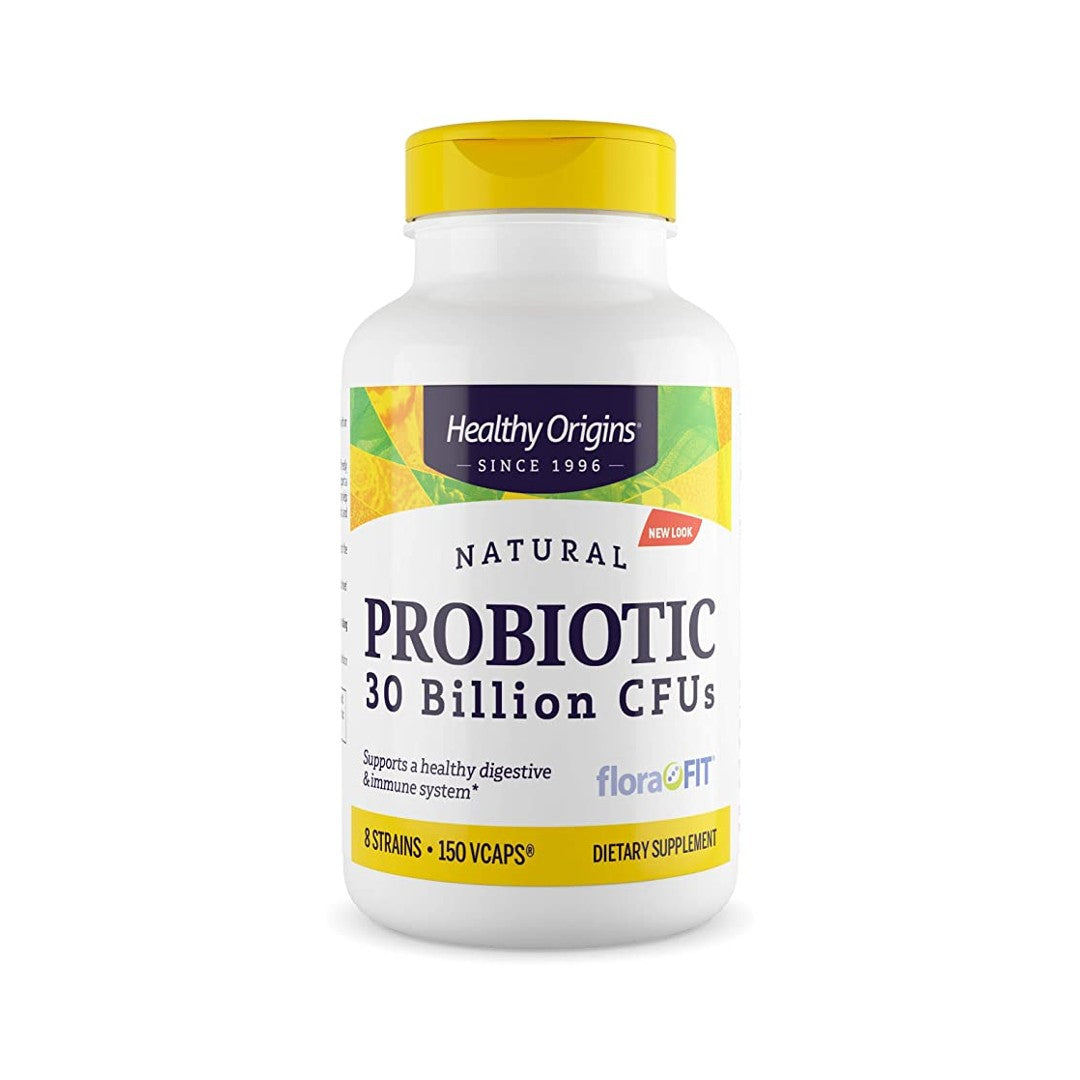 Reforça o teu sistema imunitário e promove uma flora intestinal saudável com a nossa fórmula especial Healthy Origins Organic Probiotic 30 Billion CFU 150 vege capsules.