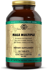 Miniatura de um frasco de Solgar Male Multiple Multivitamins & Minerals for Men 120 Tablets.