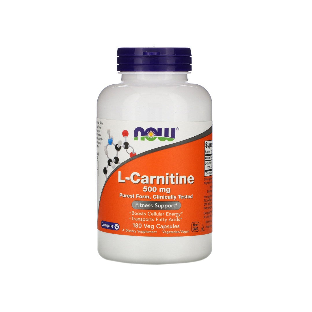 L-Carnitina 500 mg 180 cápsulas vegetais - frente