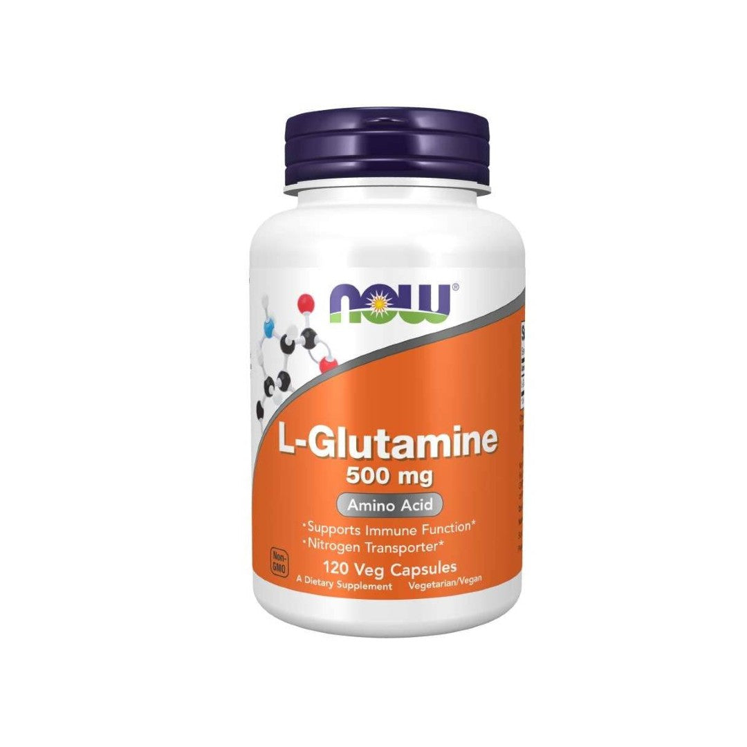L-Glutamina 500 mg 120 cápsulas vegetais - frente