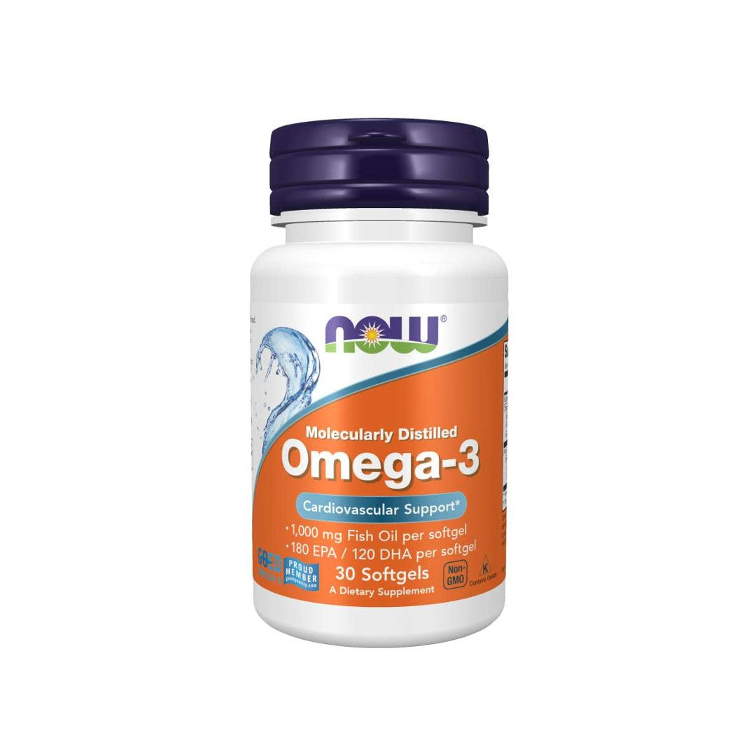 Now Foods Omega-3 180 EPA/120 DHA - 30 cápsulas de gelatina mole.