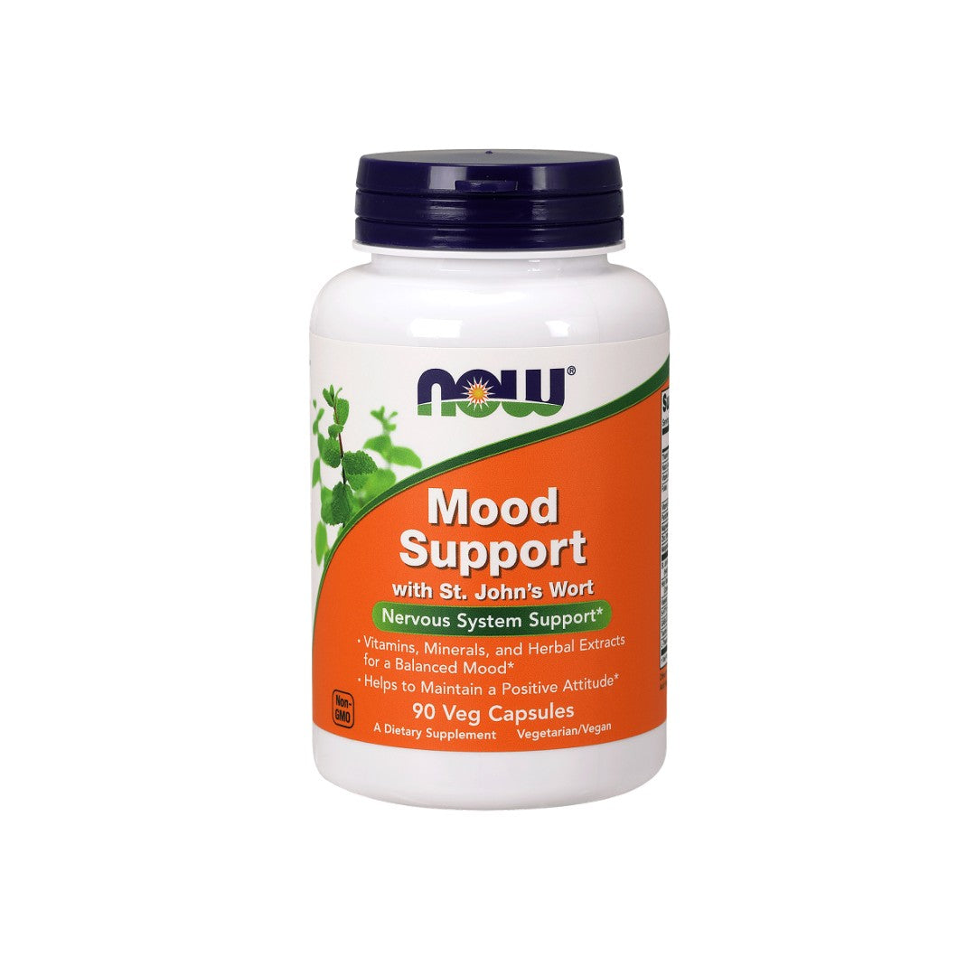 Melhora a atitude positiva e promove um humor equilibrado com Now Foods Mood Support 90 cápsulas vegetais - 60 ct.