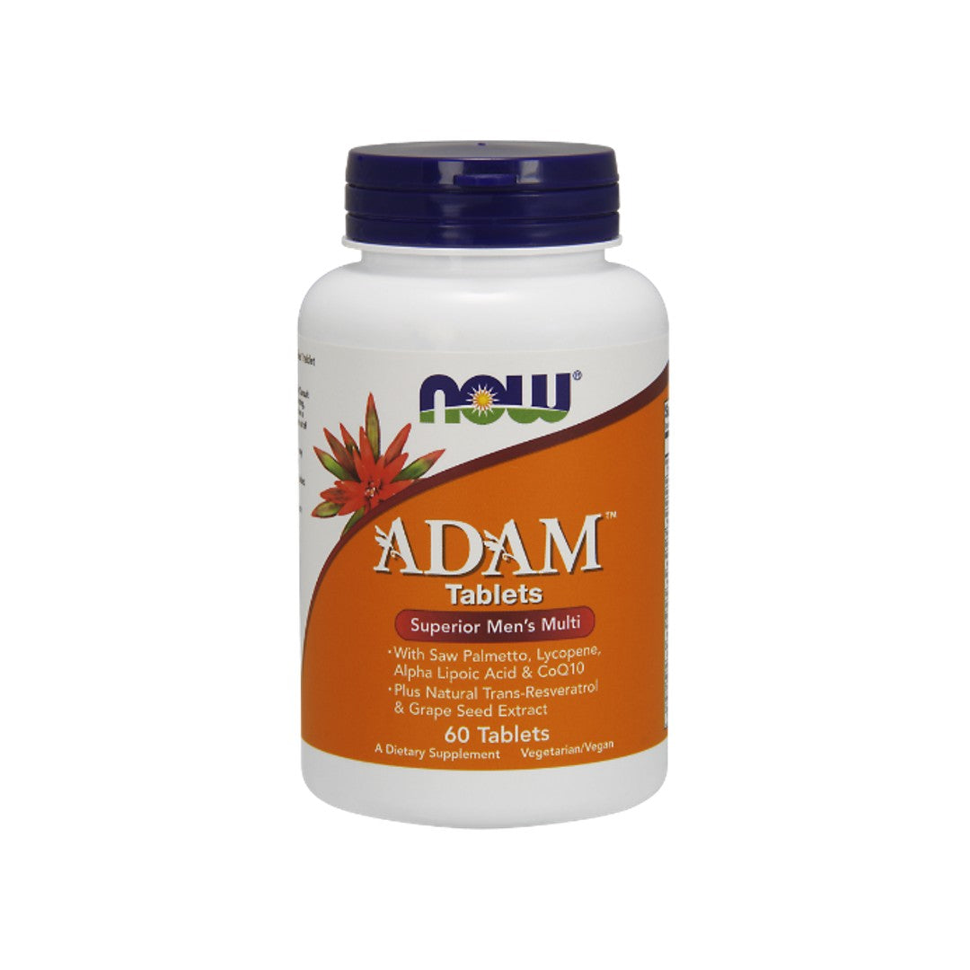 Now Foods ADAM Multivitamins & Minerals for Man - 60 comprimidos vegetais.