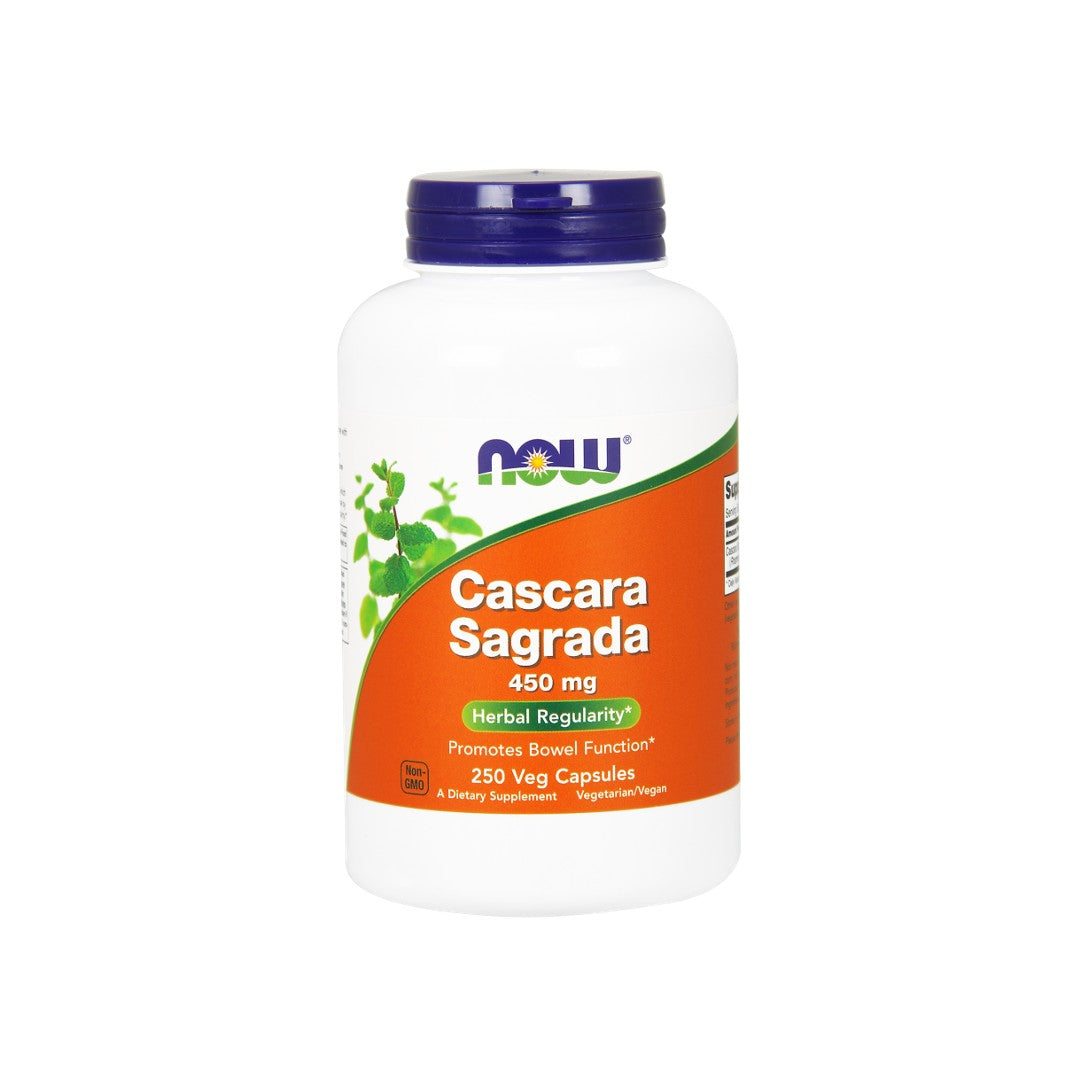 Now Foods Cascara Sagrada 450 mg 250 cápsulas.