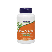 A miniatura de Now Foods Pau D'Arco 500 mg Inner Bark - 60 Capsules é agora substituída por Now Foods Pau D Arco 500 mg 100 vege capsules.