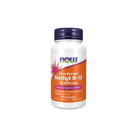 Thumbnail for Now Foods' Vitamin B-12 10,000 mcg 60 Lozenges Methylcobalamin supplement supports the functioning and health of the nervous system.