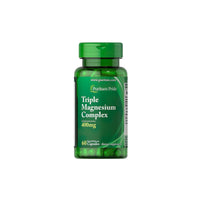 Thumbnail for A bottle of Triple Magnesium Complex 400 mg 60 Rapid Release Capsules by Puritan's Pride for bone tissue.