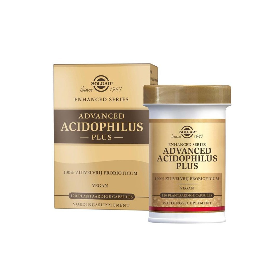 Advanced Acidophilus Plus 120 cápsulas vegetais - frente