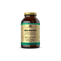 Miniatura de um frasco de Solgar Male Multiple Multivitamins & Minerals for Men 120 Tablets sobre um fundo branco.