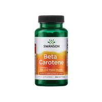 Thumbnail for Swanson Beta-Carotene é um suplemento alimentar com 25000 UI de vitamina A em cápsulas numa embalagem de 300 cápsulas de gelatina mole.