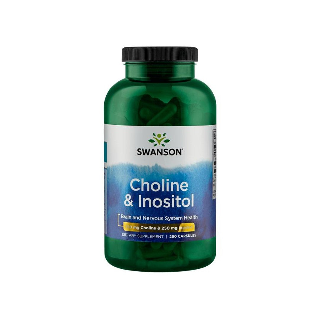 Swanson Colina - 250 mg e Inositol - 250 mg 250 cápsulas.