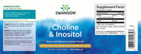 Miniatura de Swanson Choline - 250 mg & Inositol - 250 mg supplement.