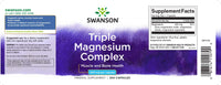 Thumbnail for Swanson's Triple Magnesium Complex - 400 mg 300 capsules is a dietary supplement that promotes mental relaxation and provides high bioavailability of magnesium.