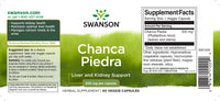 Miniatura de Swanson Chanca Piedra - 500 mg 60 cápsulas vegetais rótulo do suplemento.