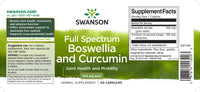 Miniatura de Swanson Boswellia and Curcumin - um suplemento alimentar em 60 cápsulas.