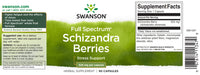 Miniatura de Swanson Bagas de Schizandra - 525 mg 90 cápsulas, um potente adaptogénio e tónico hepático.