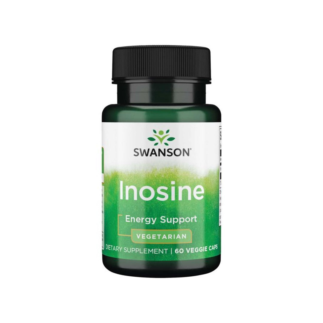 Swanson Inosina - 500 mg 60 cápsulas vegetais cápsulas de apoio energético.
