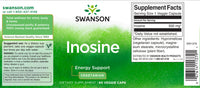 Miniatura do rótulo de Swanson Inosine - 500 mg 60 vege capsules.