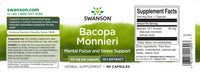 Miniatura de Swanson Bacopa Monnieri 10:1 Extract - 50 mg suplemento alimentar.