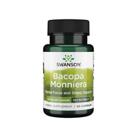 Miniatura de Swanson Bacopa Monnieri 10:1 Extract - 50 mg, um suplemento alimentar com 90 cápsulas.