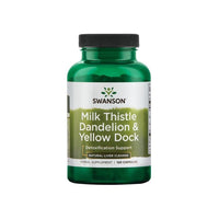 Miniatura de Swanson Milk Thistle Dandelion & Yellow Dock - 120 cápsulas.