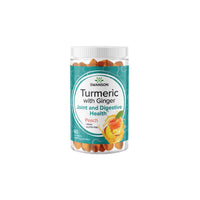 Thumbnail for A jar of Swanson Turmeric with Ginger 60 gummies - Peach health.