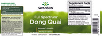 Miniatura de Swanson Dong Quai - 530 mg 100 cápsulas.