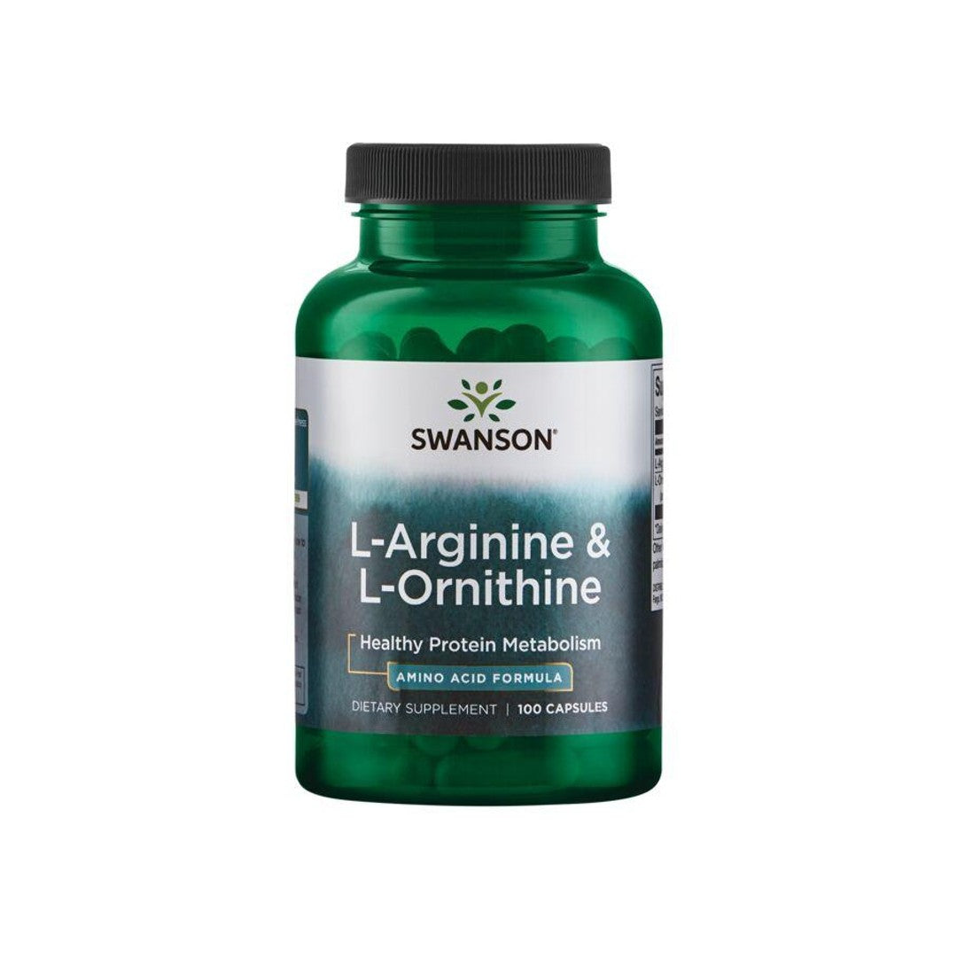 L-Arginina - 500 mg & L-Ornitina - 250 mg 100 cápsulas - frente