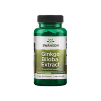 Miniatura de Swanson Extrato de Ginkgo Biloba 24% - 60 mg 120 cápsulas.