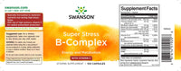 Miniatura do rótulo de Swanson B-Complex com Vitamina C - 500 mg 100 cápsulas.