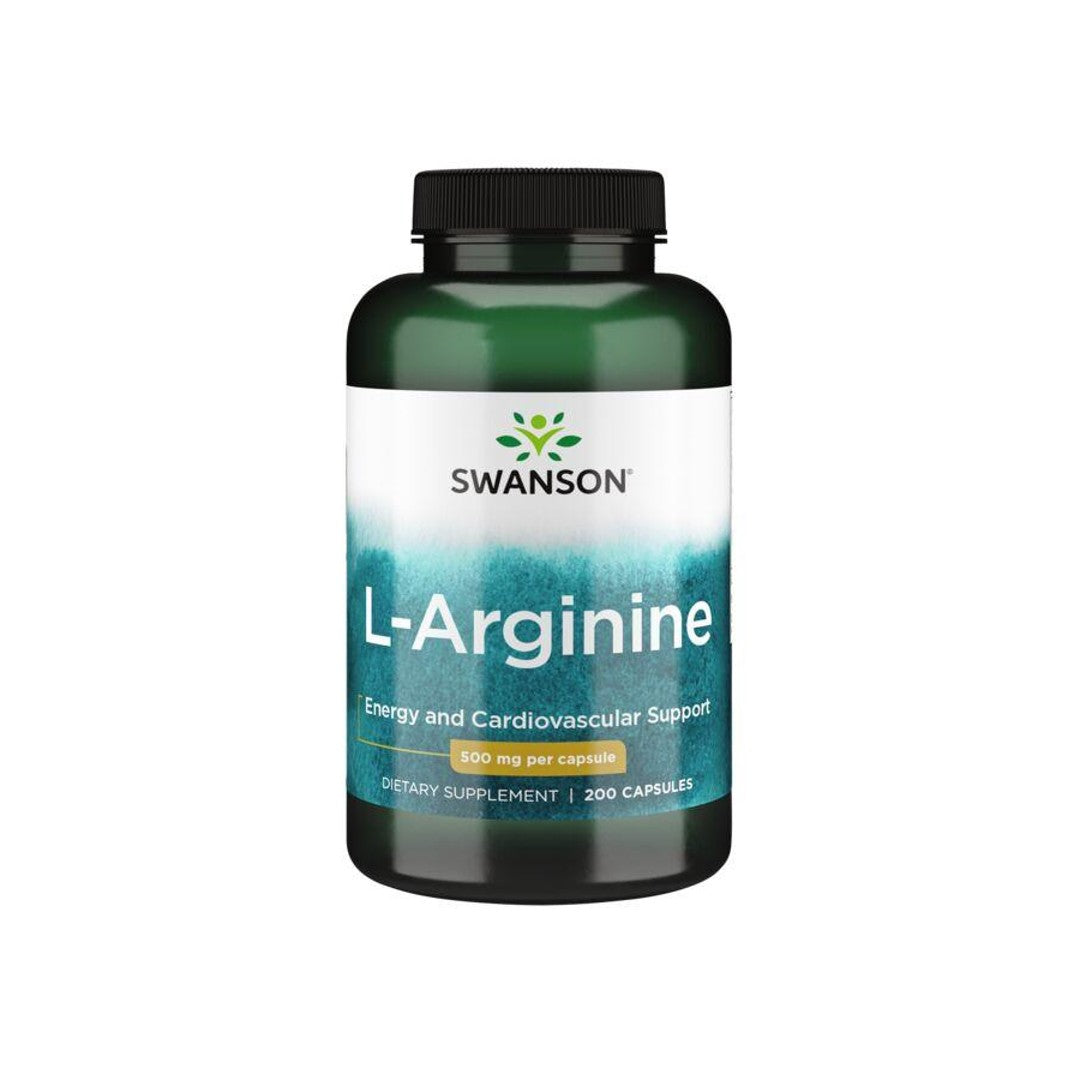 L-Arginina - 500 mg 200 cápsulas - frente