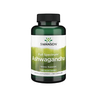 Miniatura de um frasco de Swanson's Ashwagandha - 450 mg 100 capsules supplement.
