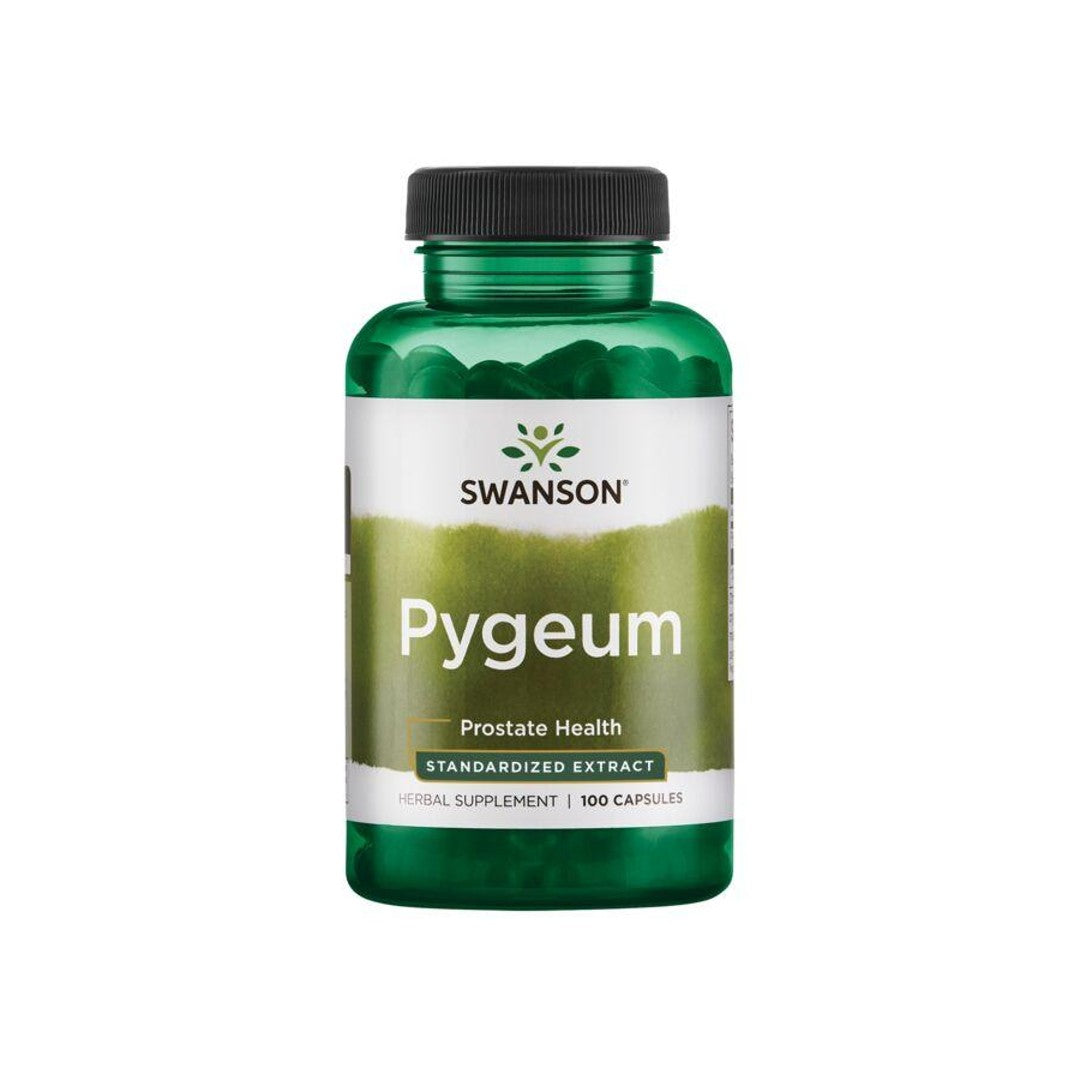 Swanson Pygeum - 500 mg 100 cápsulas promove a saúde do trato urinário e da próstata.