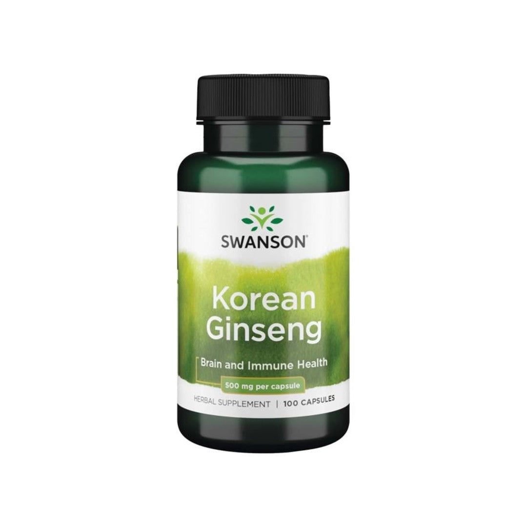 Ginseng coreano - 500 mg 100 cápsulas - frente