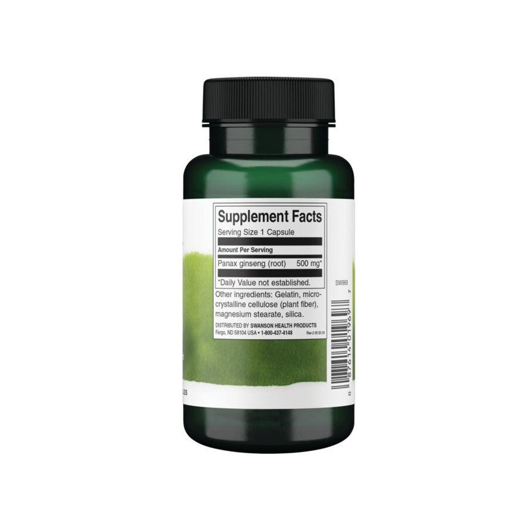 Ginseng Coreano - 500 mg 100 cápsulas - Informação suplementar