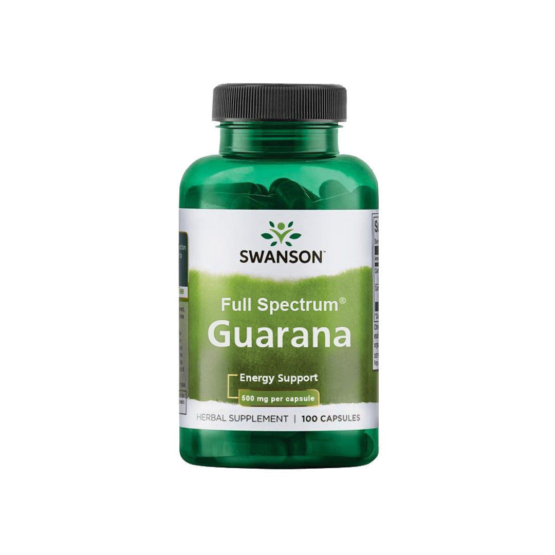 Swanson Guaraná - 500 mg 100 cápsulas.