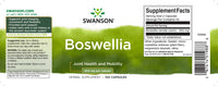 Miniatura do rótulo do suplemento alimentar Boswellia - 400 mg 100 cápsulas de Swanson.