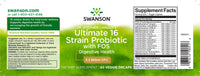 Miniatura de Swanson Dr. Stephen Langer 16 Strain Probiotic with FOS - 60 cápsulas vegetais.