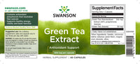 Miniatura de Swanson Extrato de chá verde - 500 mg 60 cápsulas.