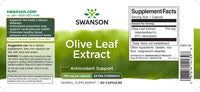 Thumbnail for Swanson Olive Leaf Extract - 750 mg 60 capsules oferece propriedades antioxidantes cruciais para apoiar a saúde cardiovascular e reforçar as defesas imunitárias.