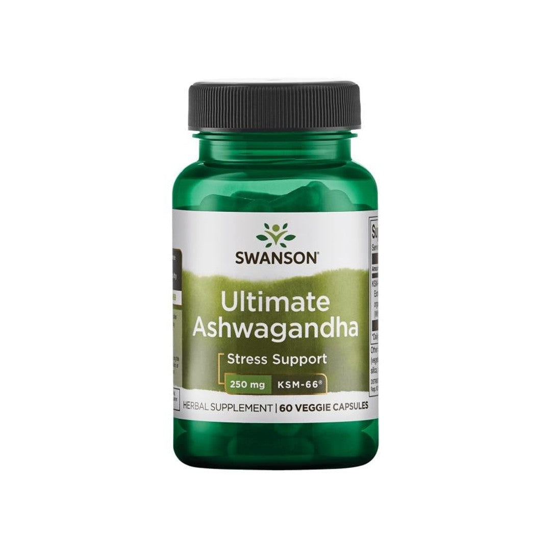 Swanson Ashwagandha - KSM-66 - 250 mg 60 cápsulas vegetais.
