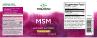 Miniatura de Um frasco de Swanson MSM - 1,500 mg 120 tabs com um rótulo roxo, conhecido pelos seus benefícios para a saúde das articulações e propriedades anti-inflamatórias.