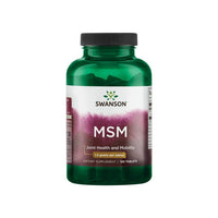 Miniatura para Um fundo branco que mostra um frasco de Swanson MSM - 1,500 mg 120 tabs, conhecido pelos seus benefícios para a saúde das articulações e propriedades anti-inflamatórias.