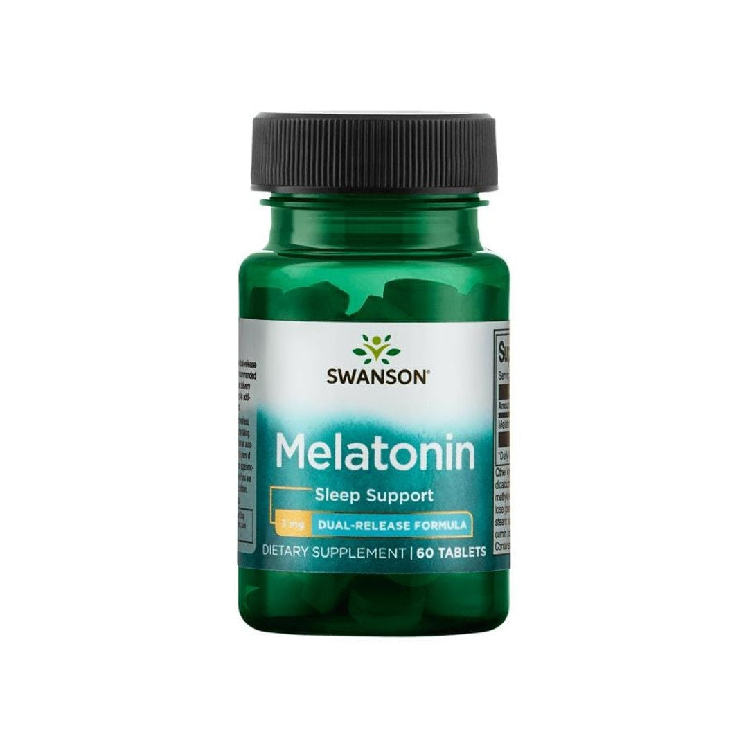 Swanson Melatonina - 3 mg 60 tabs Cápsulas de libertação dupla.