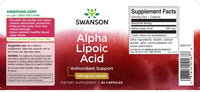 Miniatura de Swanson Ácido alfa-lipóico - 600 mg 60 cápsulas suplemento.